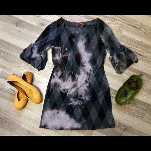 ISLE Apparel Tops - ISLE Apparel Unique + Cozy Gray & Black Tunic/Top